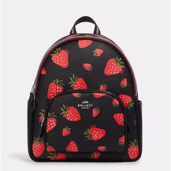 Coach Handbags - NWT Coach wild strawberry court backpack